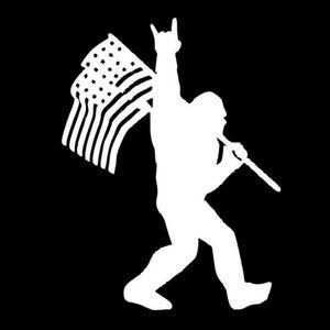 American pride bumper sticker 7 inch design